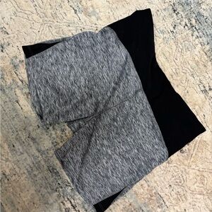 VOGO Athletica Gray and Black High-Waist Bike Shorts
